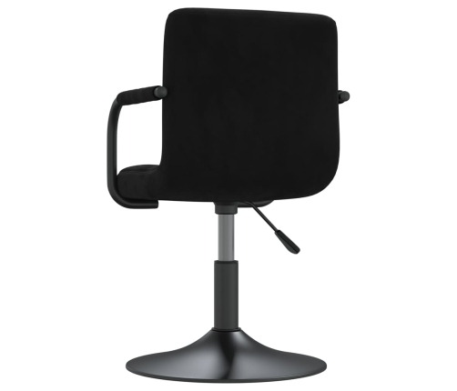 vidaXL virtuves krēsls, melns samts