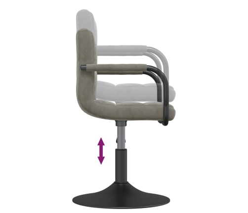 Virtuves Krēsls, Gaiši Pelēks Samts Vidaxl