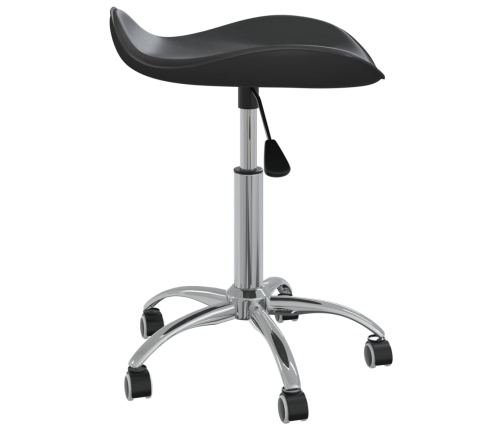 vidaXL biroja krēsls, melna mākslīgā āda