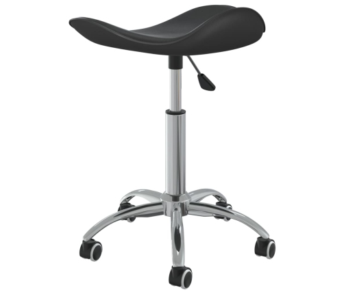 vidaXL biroja krēsls, melna mākslīgā āda