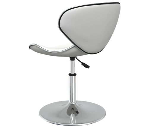 vidaXL virtuves krēsli, 4 gab., balta mākslīgā āda