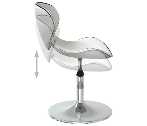 vidaXL virtuves krēsli, 4 gab., balta mākslīgā āda