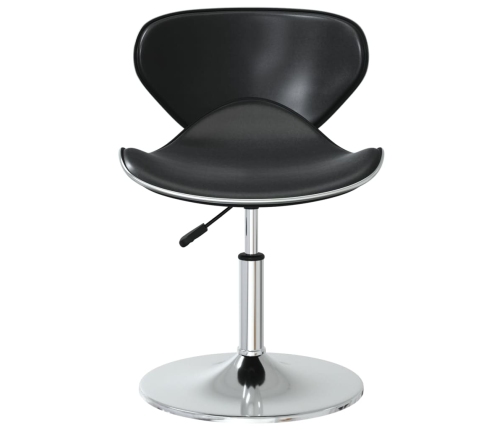 vidaXL virtuves krēsli, 4 gab., melna mākslīgā āda