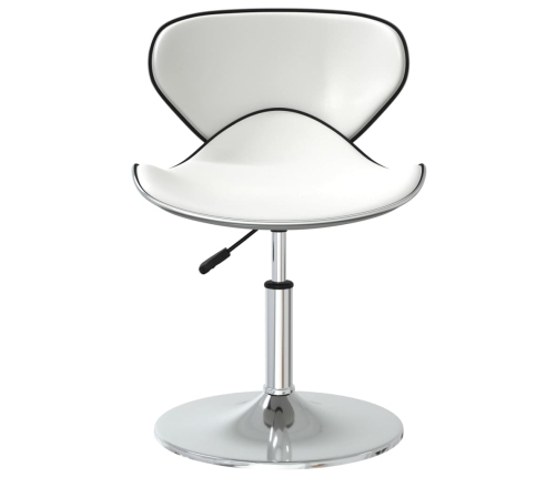 vidaXL virtuves krēsli, 6 gab., balta mākslīgā āda