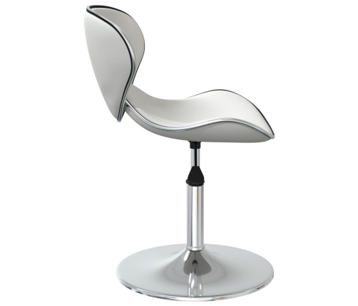 vidaXL virtuves krēsli, 6 gab., balta mākslīgā āda