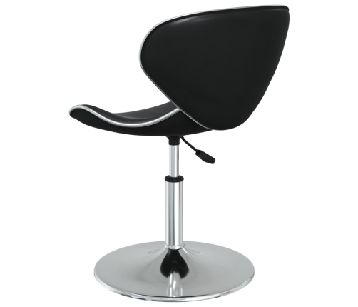 Virtuves Krēsli, 6 Gab., Melna Mākslīgā Āda Vidaxl