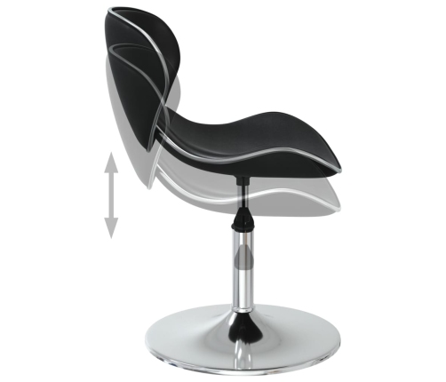 Virtuves Krēsli, 6 Gab., Melna Mākslīgā Āda Vidaxl