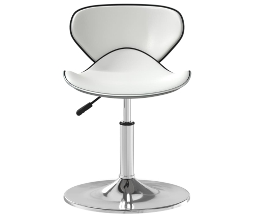 vidaXL virtuves krēsls, balta mākslīgā āda