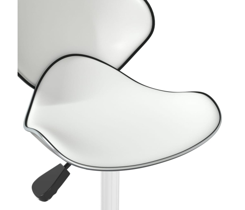 vidaXL virtuves krēsls, balta mākslīgā āda