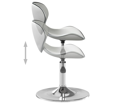 vidaXL virtuves krēsls, balta mākslīgā āda