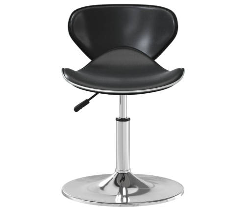 vidaXL virtuves krēsls, melna mākslīgā āda