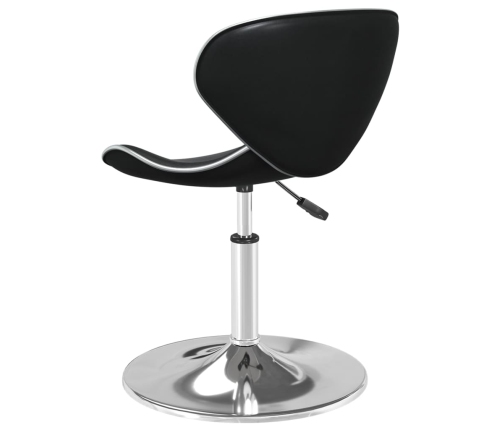 vidaXL virtuves krēsls, melna mākslīgā āda