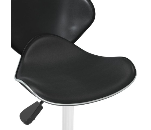 vidaXL virtuves krēsls, melna mākslīgā āda