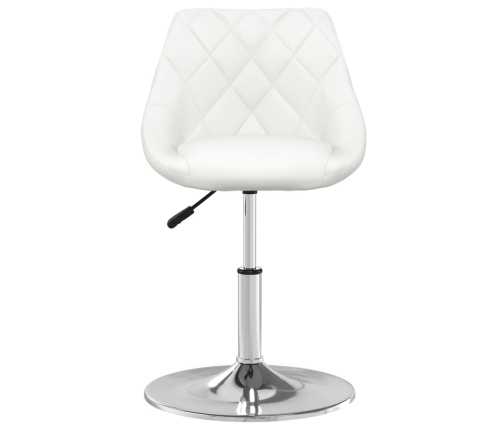 vidaXL virtuves krēsli, 4 gab., balta mākslīgā āda