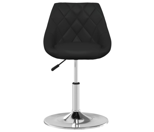 vidaXL virtuves krēsli, 6 gab., melna mākslīgā āda