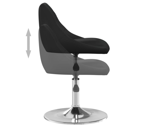 vidaXL virtuves krēsli, 6 gab., melna mākslīgā āda