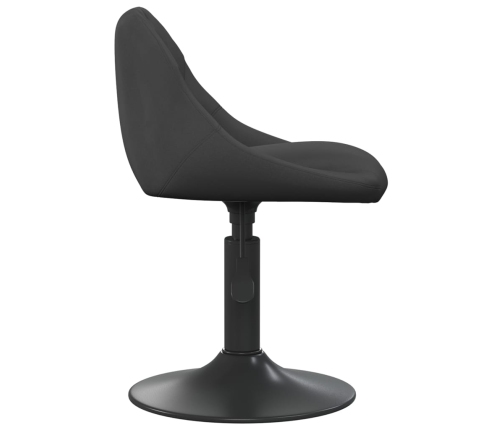 vidaXL virtuves krēsls, melns samts