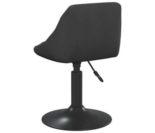 vidaXL virtuves krēsls, melns samts