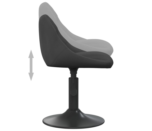 vidaXL virtuves krēsls, melns samts