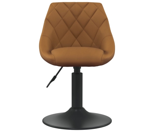 vidaXL virtuves krēsls, brūns samts