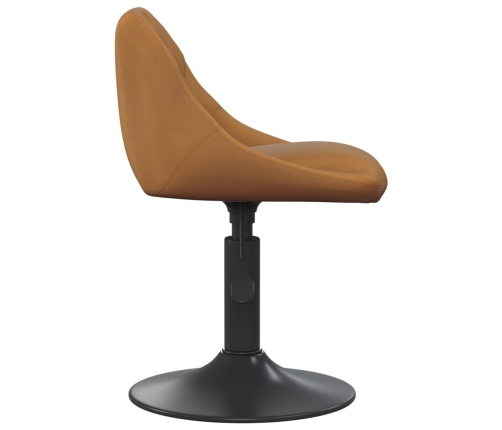 vidaXL virtuves krēsls, brūns samts