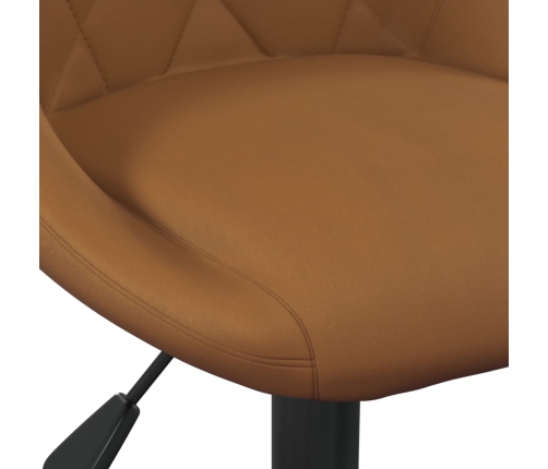 vidaXL virtuves krēsls, brūns samts