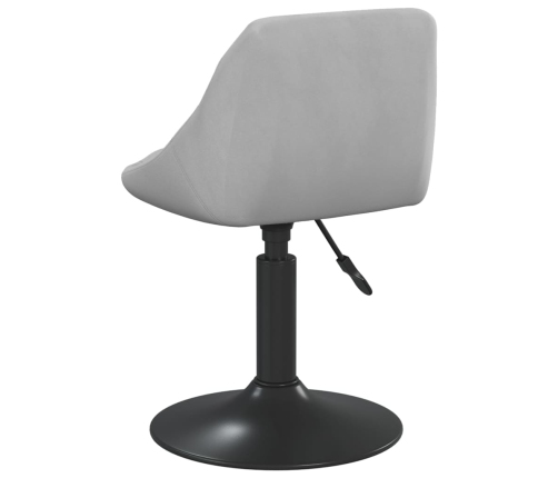 vidaXL virtuves krēsls, gaiši pelēks samts