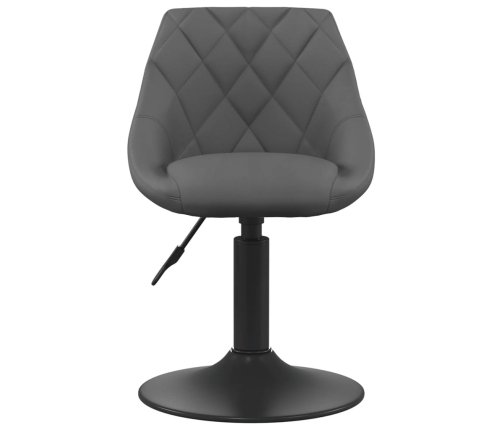 vidaXL virtuves krēsls, tumši pelēks samts