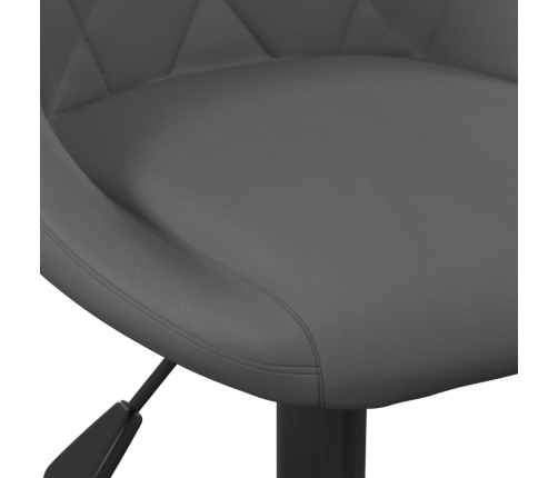vidaXL virtuves krēsls, tumši pelēks samts