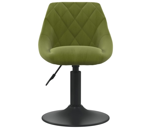 vidaXL virtuves krēsls, gaiši zaļš samts