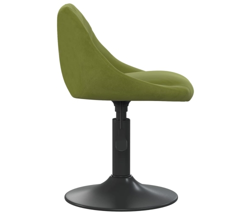 vidaXL virtuves krēsls, gaiši zaļš samts