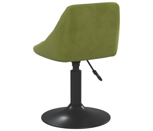 vidaXL virtuves krēsls, gaiši zaļš samts