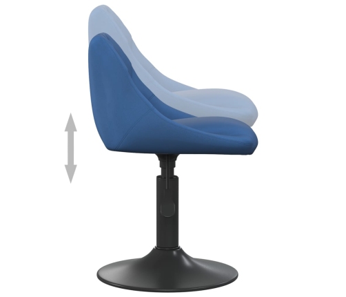 Virtuves Krēsls, Zils Samts Vidaxl