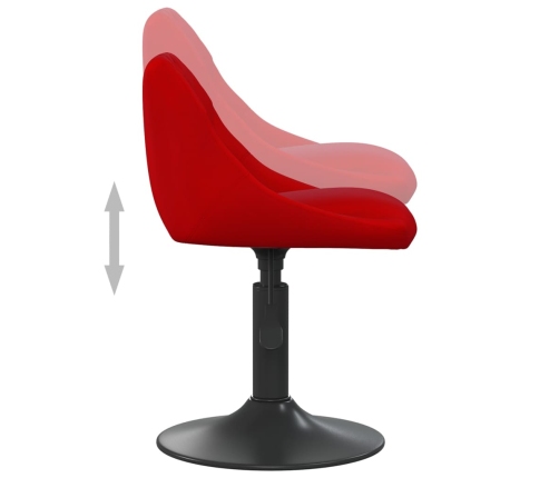 vidaXL virtuves krēsls, vīnsarkans samts