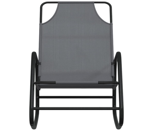 vidaXL sauļošanās šūpuļkrēsli, 2 gab., tērauds, pelēks tekstilēns