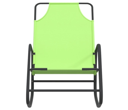 vidaXL sauļošanās šūpuļkrēsli, 2 gab., tērauds, zaļš tekstilēns