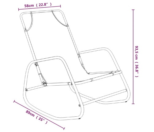 vidaXL sauļošanās šūpuļkrēsli, 2 gab., tērauds, zaļš tekstilēns