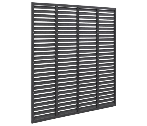 vidaXL žalūzijveida žogs, pelēks, 180x180 cm, WPC