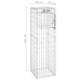 vidaXL vertikāls gabions, 40x40x140 cm, dzelzs
