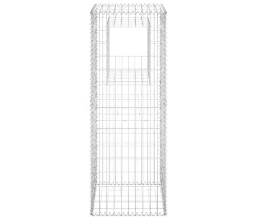vidaXL vertikāls gabions, 50x50x140 cm, dzelzs