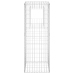 vidaXL vertikāls gabions, 50x50x140 cm, dzelzs