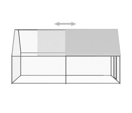 vidaXL vistu būris, 2x4x2 m, cinkots tērauds