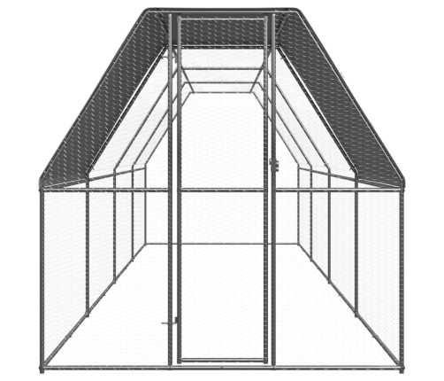 vidaXL vistu būris, 2x8x2 m, cinkots tērauds