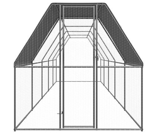 vidaXL vistu būris, 2x10x2 m, cinkots tērauds