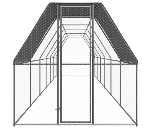 vidaXL vistu būris, 2x12x2 m, cinkots tērauds