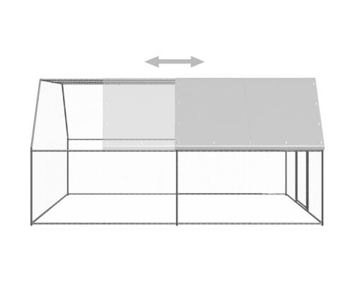 vidaXL vistu būris, 3x4x2 m, cinkots tērauds