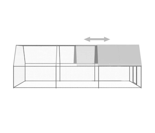 vidaXL vistu būris, 3x6x2 m, cinkots tērauds
