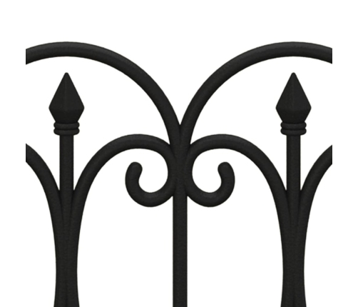 vidaXL zāliena apmales, 17 gab., melnas, 10 m, PP