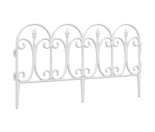 vidaXL zāliena apmales, 17 gab., baltas, 10 m, PP