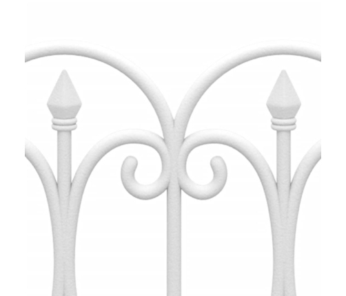 vidaXL zāliena apmales, 17 gab., baltas, 10 m, PP